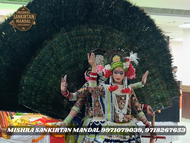Radha Krishna Jhanki with traditional decoration for Jagran party in Delhi, Ghaziabad and Noida.