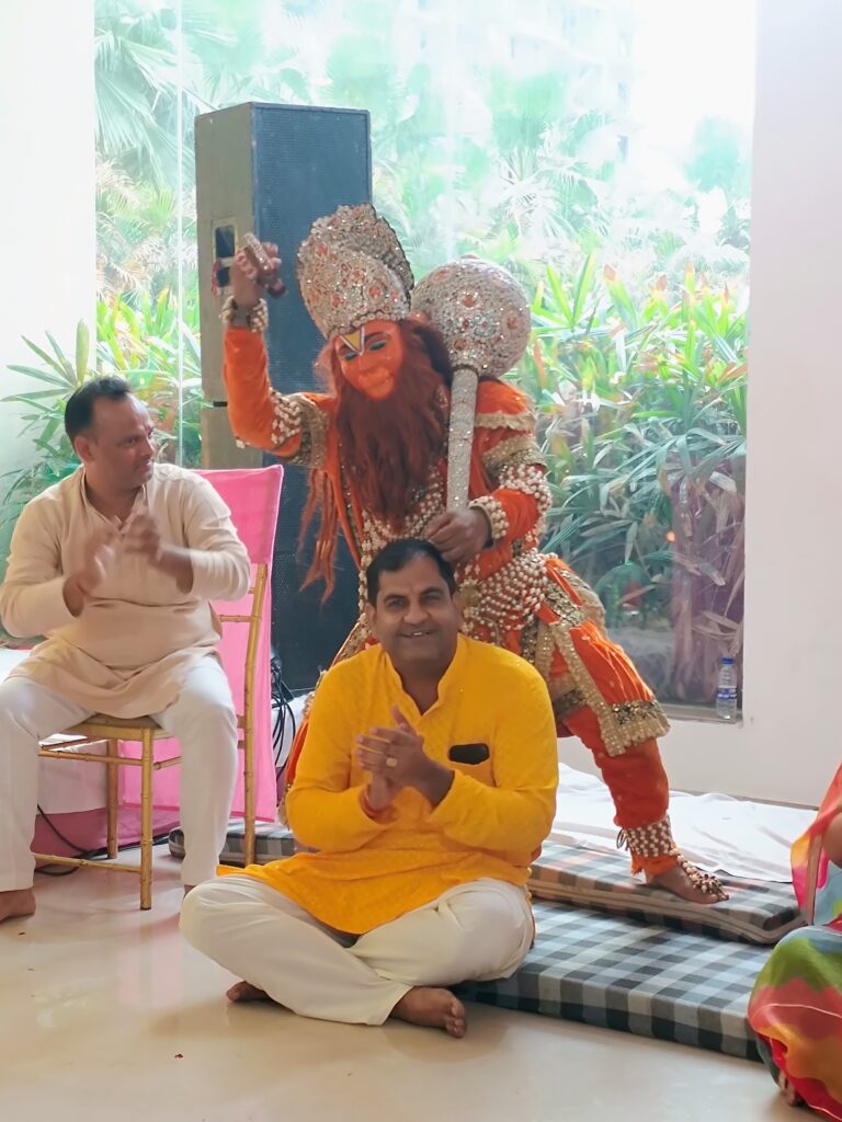 "Hanuman Ji Jhaki: A vivid depiction of devotion and strength."